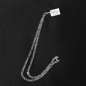 24" Sterling Silver Figaro Chain Necklace